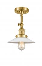 Innovations Lighting 201F-SG-G1-LED - Halophane - 1 Light - 9 inch - Satin Gold - Adjustable Semi-Flush Mount