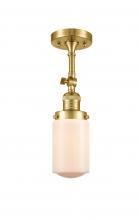 Innovations Lighting 201F-SG-G311-LED - Dover - 1 Light - 5 inch - Satin Gold - Adjustable Semi-Flush Mount