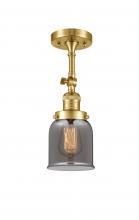 Innovations Lighting 201F-SG-G53-LED - Bell - 1 Light - 5 inch - Satin Gold - Adjustable Semi-Flush Mount