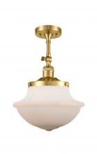 Innovations Lighting 201F-SG-G541-LED - Oxford - 1 Light - 12 inch - Satin Gold - Adjustable Semi-Flush Mount