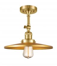 Innovations Lighting 201F-SG-MFR-SG-12-LED - Railroad - 1 Light - 12 inch - Satin Gold - Adjustable Semi-Flush Mount