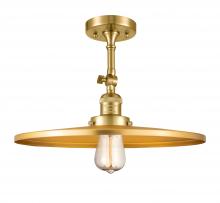 Innovations Lighting 201F-SG-MFR-SG-16-LED - Railroad - 1 Light - 16 inch - Satin Gold - Adjustable Semi-Flush Mount