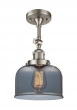 Innovations Lighting 201F-SN-G73-LED - Bell - 1 Light - 8 inch - Brushed Satin Nickel - Adjustable Semi-Flush Mount