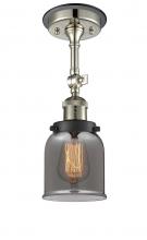 Innovations Lighting 201FBP-PNBK-G53 - Bell - 1 Light - 5 inch - Polished Nickel - Semi-Flush Mount