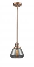 Innovations Lighting 201S-AC-G173-LED - Fulton - 1 Light - 7 inch - Antique Copper - Stem Hung - Mini Pendant
