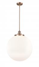 Innovations Lighting 201S-AC-G201-18-LED - Beacon - 1 Light - 18 inch - Antique Copper - Stem Hung - Pendant