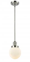 Innovations Lighting 201S-PN-G201-6-LED - Beacon - 1 Light - 6 inch - Polished Nickel - Stem Hung - Mini Pendant