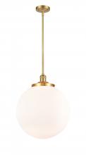 Innovations Lighting 201S-SG-G201-16-LED - Beacon - 1 Light - 16 inch - Satin Gold - Stem Hung - Pendant