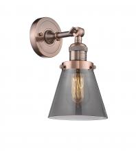 Innovations Lighting 203-AC-G63-LED - Cone - 1 Light - 6 inch - Antique Copper - Adjustable Sconce