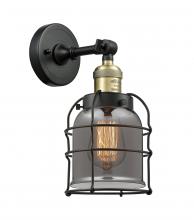 Innovations Lighting 203-BAB-G53-CE-LED - Bell Cage - 1 Light - 6 inch - Black Antique Brass - Adjustable Sconce