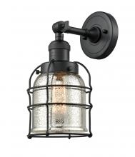 Innovations Lighting 203-BK-G58-CE-LED - Bell Cage - 1 Light - 6 inch - Matte Black - Adjustable Sconce