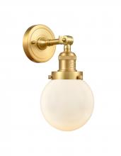 Innovations Lighting 203-SG-G201-6-LED - Beacon - 1 Light - 6 inch - Satin Gold - Adjustable Sconce