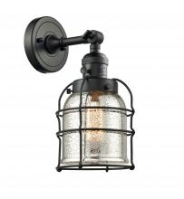 Innovations Lighting 203SW-BK-G58-CE-LED - Bell Cage - 1 Light - 6 inch - Matte Black - Adjustable Sconce