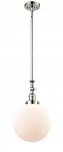 Innovations Lighting 206-PN-G201-10 - Beacon - 1 Light - 10 inch - Polished Nickel - Stem Hung - Adjustable Mini Pendant