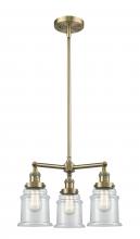 Innovations Lighting 207-AB-G182-LED - Canton - 3 Light - 18 inch - Antique Brass - Stem Hung - Chandelier