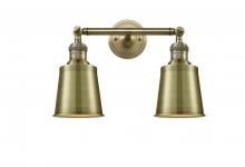 Innovations Lighting 208-AB-M9-AB-LED - Addison - 2 Light - 16 inch - Antique Brass - Adjustable Bath Vanity Light