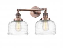 Innovations Lighting 208-AC-G713-LED - Bell - 2 Light - 19 inch - Antique Copper - Adjustable Bath Vanity Light