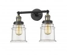 Innovations Lighting 208-BAB-G182-LED - Canton - 2 Light - 17 inch - Black Antique Brass - Adjustable Bath Vanity Light