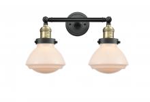 Innovations Lighting 208-BAB-G321-LED - Olean - 2 Light - 17 inch - Black Antique Brass - Adjustable Bath Vanity Light