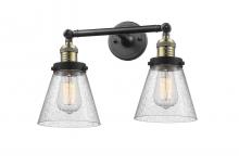 Innovations Lighting 208-BAB-G64-LED - Cone - 2 Light - 16 inch - Black Antique Brass - Adjustable Bath Vanity Light