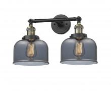 Innovations Lighting 208-BAB-G73-LED - Bell - 2 Light - 19 inch - Black Antique Brass - Adjustable Bath Vanity Light