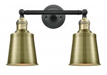 Innovations Lighting 208-BAB-M9-AB-LED - Addison - 2 Light - 16 inch - Black Antique Brass - Adjustable Bath Vanity Light