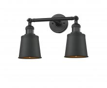 Innovations Lighting 208-BK-M9-BK-LED - Addison - 2 Light - 16 inch - Matte Black - Adjustable Bath Vanity Light