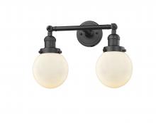 Innovations Lighting 208-OB-G201-6-LED - Beacon - 2 Light - 17 inch - Oil Rubbed Bronze - Adjustable Bath Vanity Light
