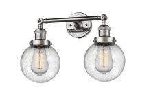 Innovations Lighting 208-PN-G204-6-LED - Beacon - 2 Light - 17 inch - Polished Nickel - Adjustable Bath Vanity Light