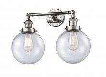 Innovations Lighting 208-PN-G204-8-LED - Beacon - 2 Light - 19 inch - Polished Nickel - Adjustable Bath Vanity Light