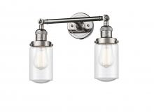 Innovations Lighting 208-PN-G314-LED - Dover - 2 Light - 14 inch - Polished Nickel - Adjustable Bath Vanity Light