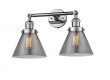 Innovations Lighting 208-PN-G43-LED - Cone - 2 Light - 18 inch - Polished Nickel - Adjustable Bath Vanity Light