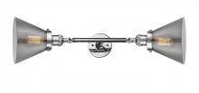 Innovations Lighting 208L-PC-G43-LED - Cone - 2 Light - 8 inch - Polished Chrome - Adjustable Bath Vanity Light