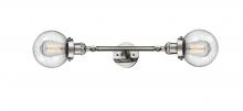 Innovations Lighting 208L-PN-G204-6-LED - Beacon - 2 Light - 6 inch - Polished Nickel - Adjustable Bath Vanity Light