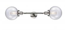 Innovations Lighting 208L-PN-G204-8-LED - Beacon - 2 Light - 8 inch - Polished Nickel - Adjustable Bath Vanity Light
