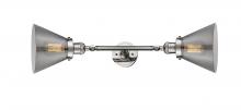 Innovations Lighting 208L-PN-G43-LED - Cone - 2 Light - 8 inch - Polished Nickel - Adjustable Bath Vanity Light