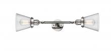 Innovations Lighting 208L-PN-G64-LED - Cone - 2 Light - 6 inch - Polished Nickel - Adjustable Bath Vanity Light