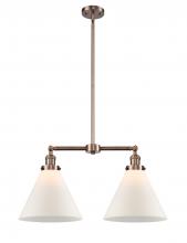 Innovations Lighting 209-AC-G41-L-LED - Cone - 2 Light - 21 inch - Antique Copper - Stem Hung - Adjustable Island Light