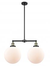 Innovations Lighting 209-BAB-G201-12-LED - Beacon - 2 Light - 27 inch - Black Antique Brass - Stem Hung - Adjustable Island Light