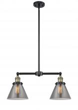 Innovations Lighting 209-BAB-G43-LED - Cone - 2 Light - 21 inch - Black Antique Brass - Stem Hung - Adjustable Island Light