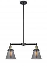 Innovations Lighting 209-BAB-G63-LED - Cone - 2 Light - 21 inch - Black Antique Brass - Stem Hung - Adjustable Island Light
