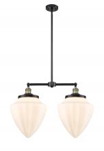 Innovations Lighting 209-BAB-G661-12-LED - Bullet - 2 Light - 24 inch - Black Antique Brass - Stem Hung - Adjustable Island Light
