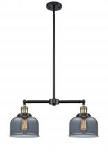 Innovations Lighting 209-BAB-G73-LED - Bell - 2 Light - 21 inch - Black Antique Brass - Stem Hung - Adjustable Island Light