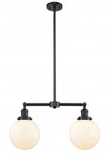 Innovations Lighting 209-OB-G201-8-LED - Beacon - 2 Light - 25 inch - Oil Rubbed Bronze - Stem Hung - Adjustable Island Light