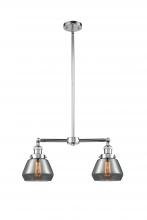 Innovations Lighting 209-PC-G173-LED - Fulton - 2 Light - 21 inch - Polished Chrome - Stem Hung - Adjustable Island Light