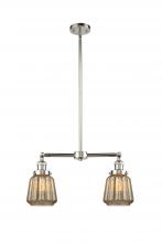 Innovations Lighting 209-PN-G146-LED - Chatham - 2 Light - 21 inch - Polished Nickel - Stem Hung - Adjustable Island Light