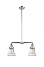 Innovations Lighting 209-PN-G194-LED - Bellmont - 2 Light - 21 inch - Polished Nickel - Stem Hung - Adjustable Island Light