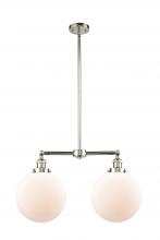 Innovations Lighting 209-PN-G201-10-LED - Beacon - 2 Light - 25 inch - Polished Nickel - Stem Hung - Adjustable Island Light
