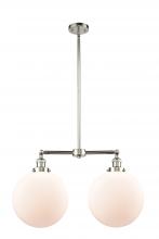 Innovations Lighting 209-PN-G201-12-LED - Beacon - 2 Light - 27 inch - Polished Nickel - Stem Hung - Adjustable Island Light