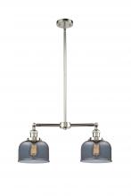 Innovations Lighting 209-PN-G73-LED - Bell - 2 Light - 21 inch - Polished Nickel - Stem Hung - Adjustable Island Light